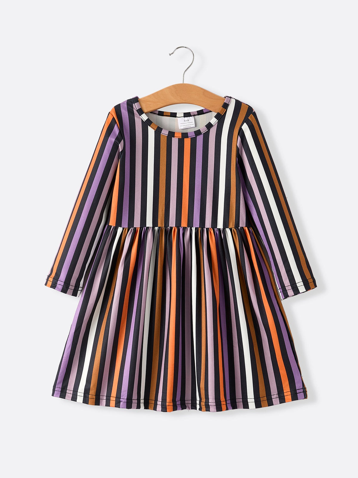 2 Piece Halloween Ghost Striped Girls Dress Set
