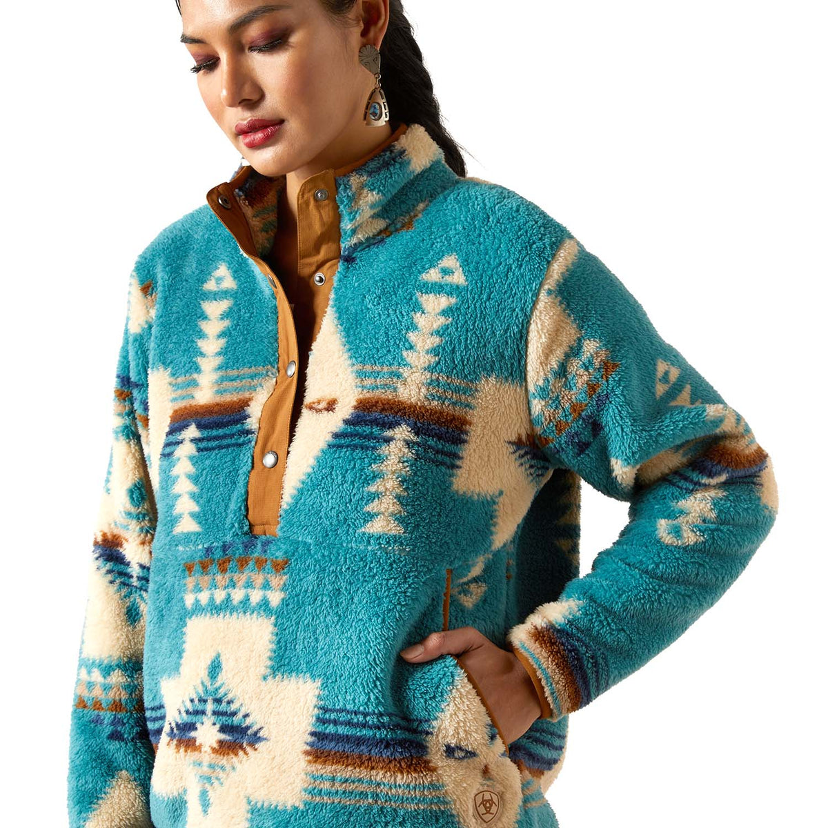 Ariat Womens Berber Snap Front Sweatshirt