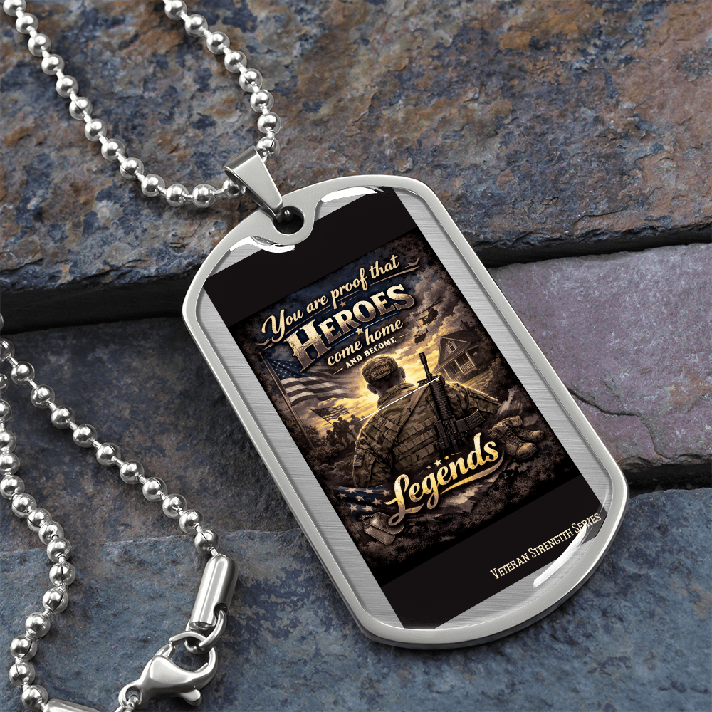 You Are Proof Veteran Dog Tag Necklace
