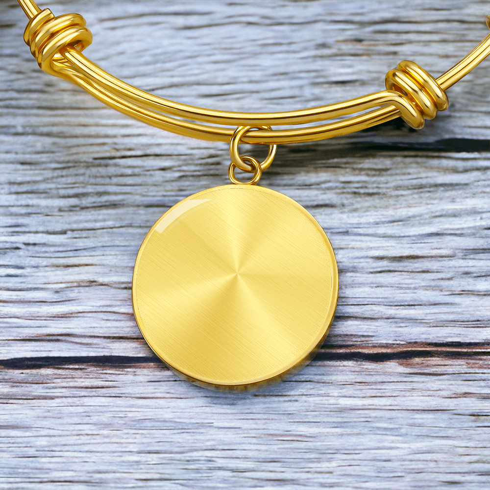 Personalized Circle Bangle Bracelet – Engraved Keepsake Gift for Her
