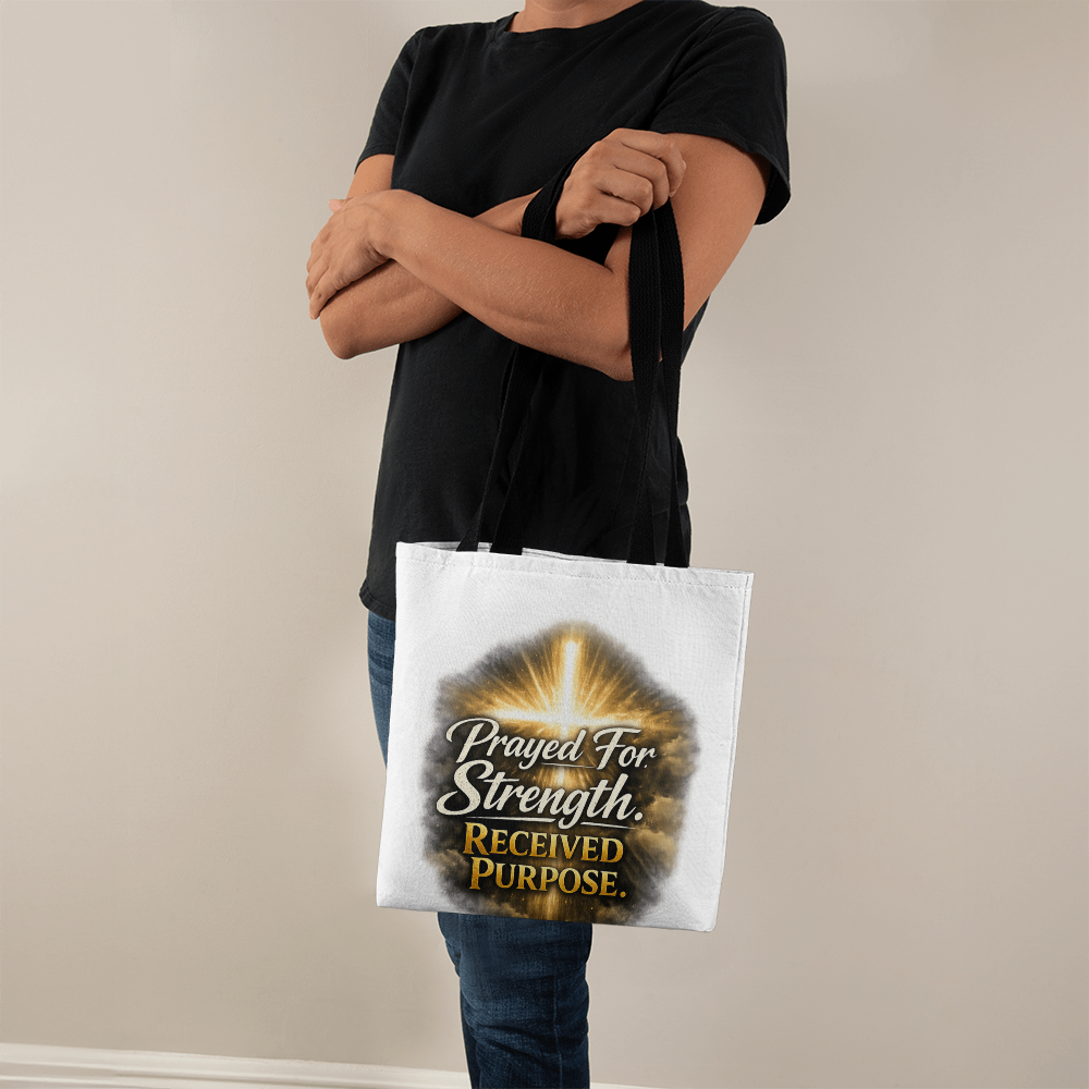 Prayed For Strength Christian Tote Bag