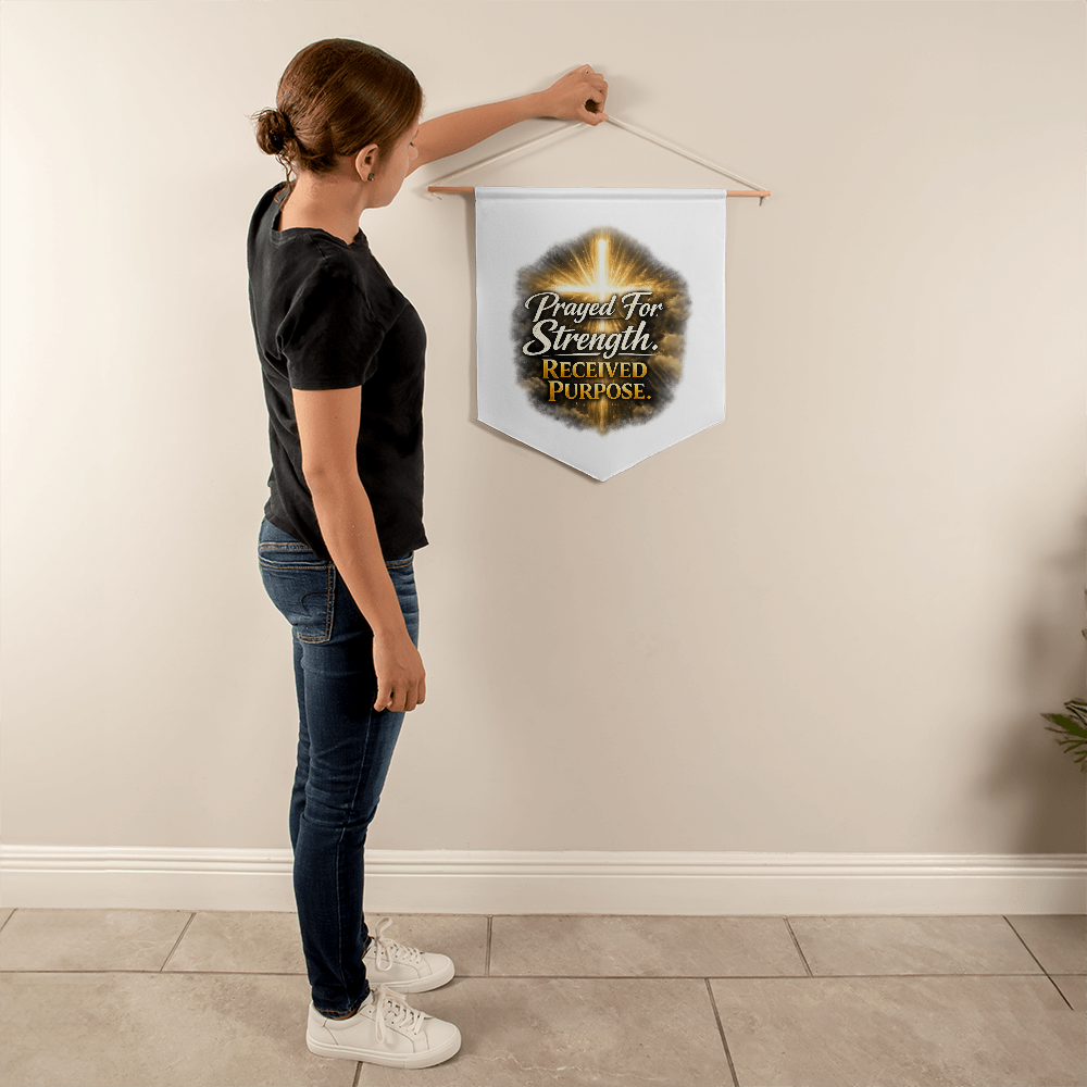 Christian Faith Wall Pennant – Inspirational Home Decor