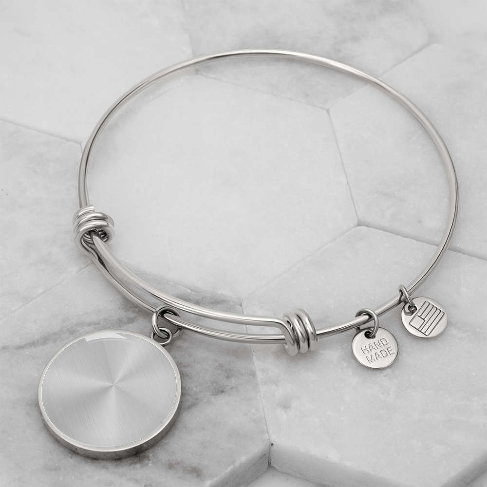 Personalized Circle Bangle Bracelet – Engraved Keepsake Gift for Her