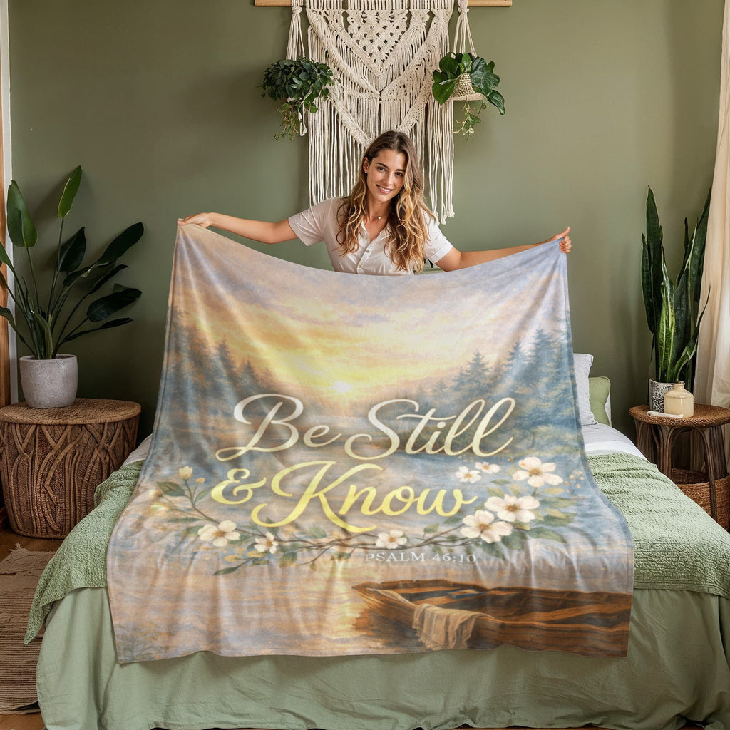 Be Still and Know Christian Blanket – Psalm 46:10