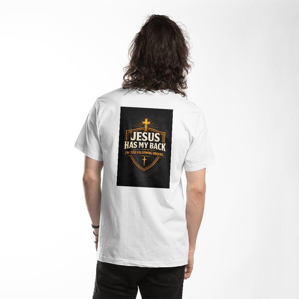 Jesus Has My Back Christian Humor T-Shirt