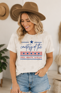 Courtesy of the Red White and Blue Graphic Graphic Star Tee